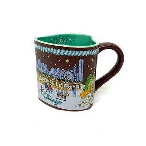 Chicago Scene Christkindlmarket German Ich Liebe Winter Heart Shaped Mini Mug